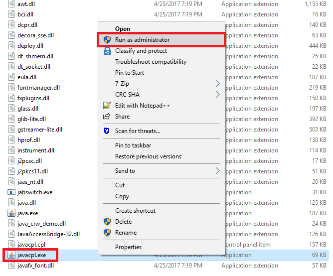Dialogové okno s možností Spustit jako správce
