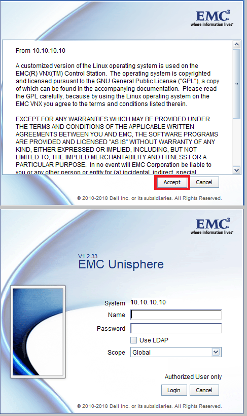 Okno dialogowe z opcją Akceptuj