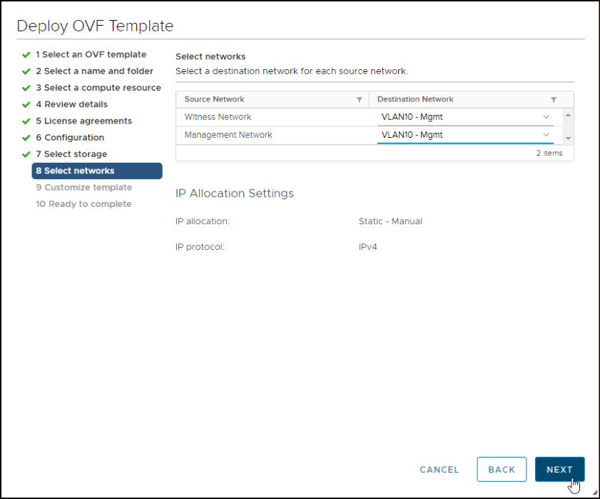 Виберіть мережі