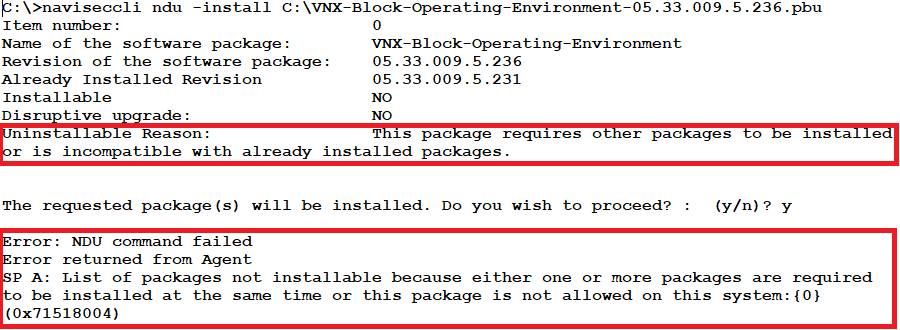 L'NDU non viene completato senza la CLI del pacchetto di supporto SHA-2