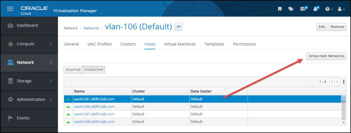 Назначение хостов VLAN-106