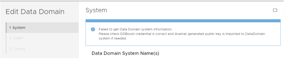 Error received when editing a DD