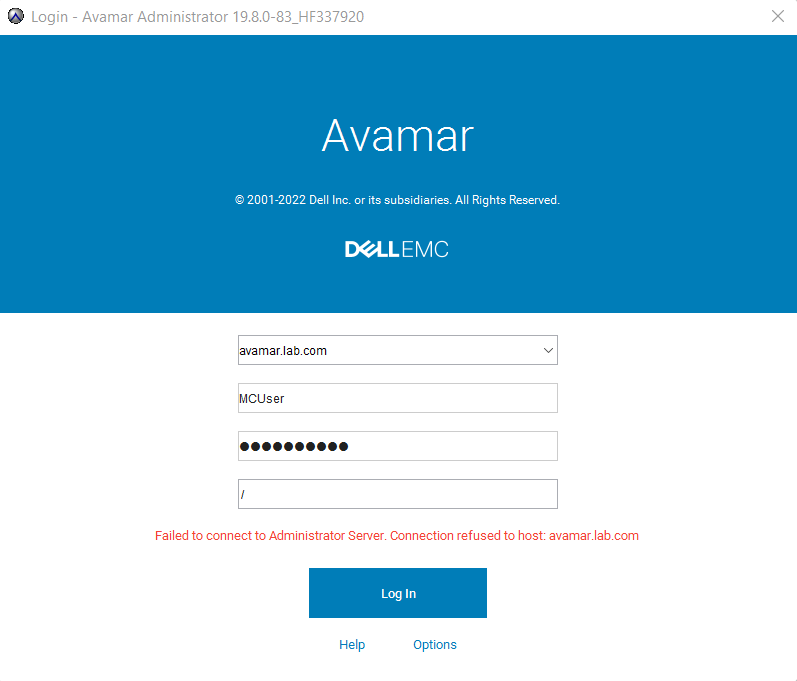 connection refused gui