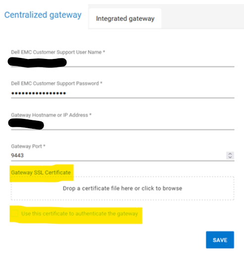 APEX AIOps-waarneembaarheid Gecentraliseerde gatewayconfiguratie