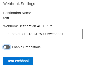 - 宛先は https と IP アドレスを使用しています。