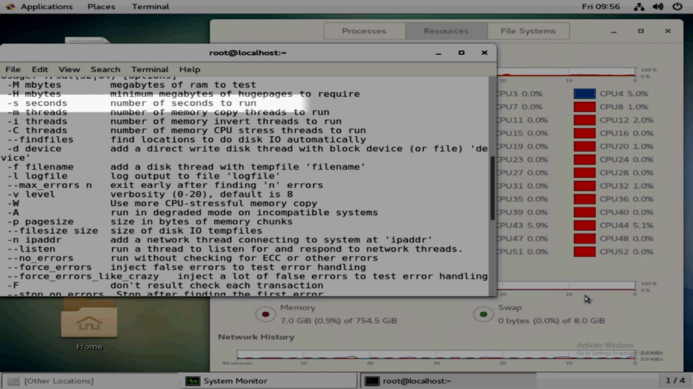 parameters window showing seconds to run