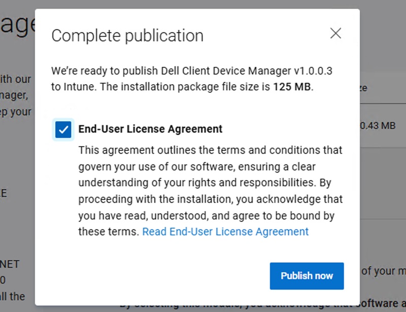 Complete publication Publish Now