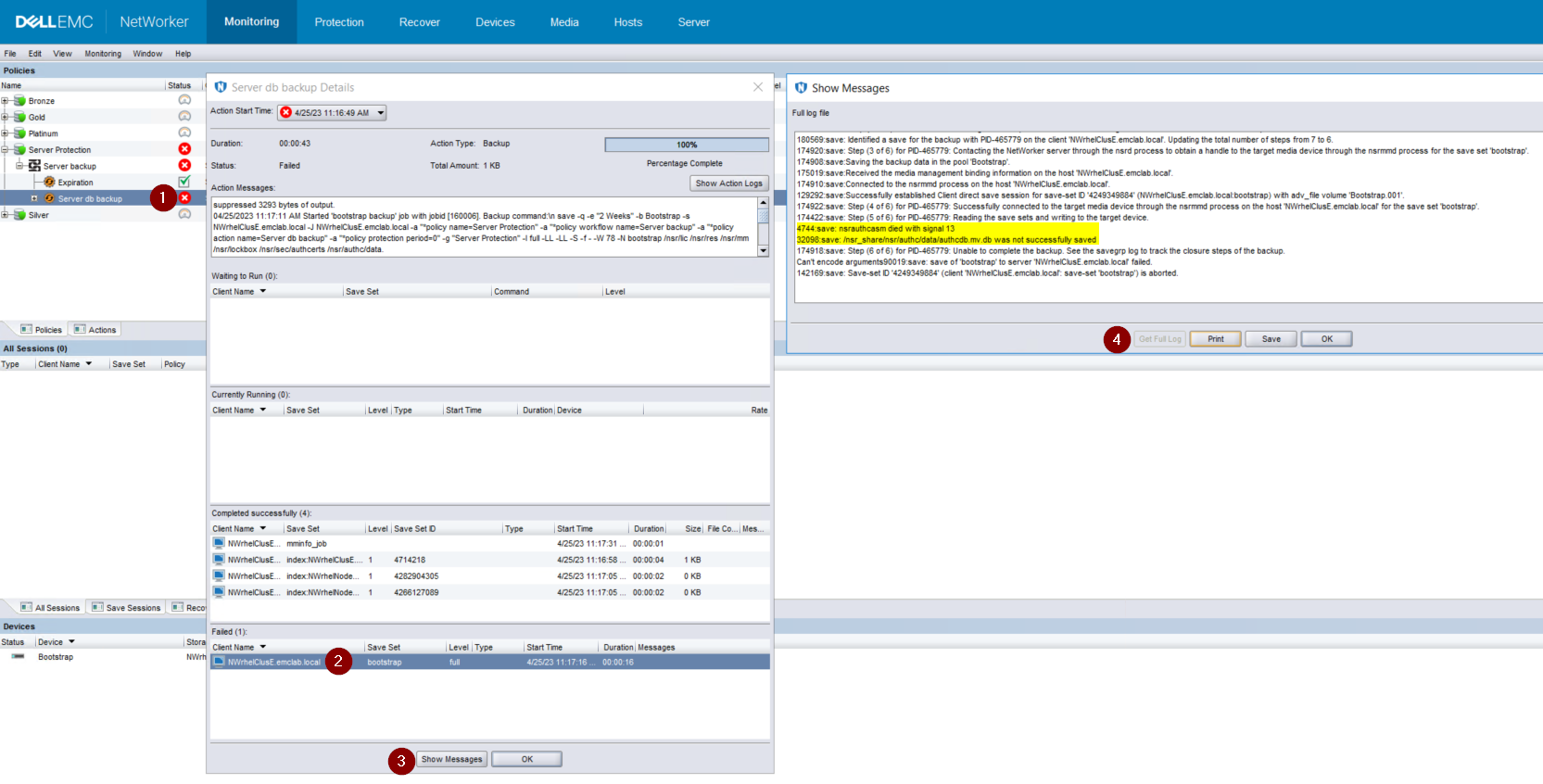 Bootstrap Backup Fails to Backup to Backup the authcdb (Önyükleme Yedeklemesi authcdb'yi Yedeklemede Başarısız Oluyor)