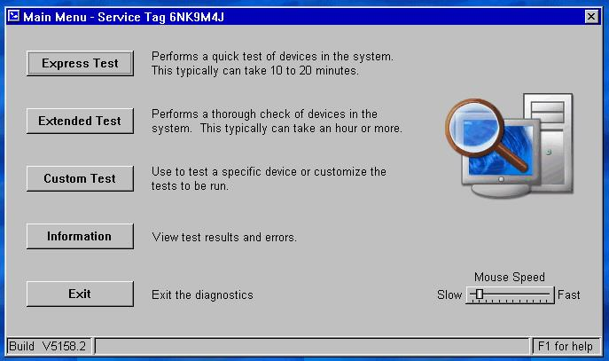 Run Diagnostics Options