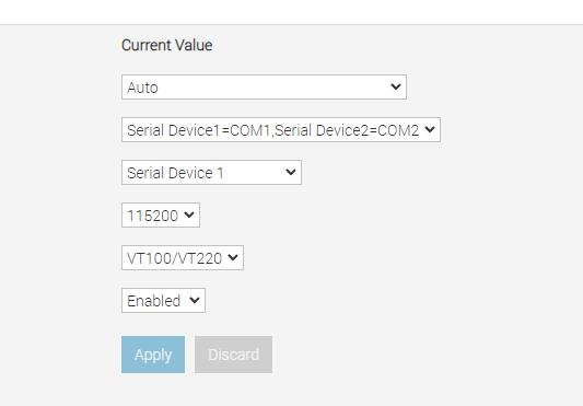 Seri com: Otomatik seri bağlantı noktası adresi: seri aygıt1=COM1,Seri Aygıt2=COM2 harici seri konnektör: seri aygıt 1