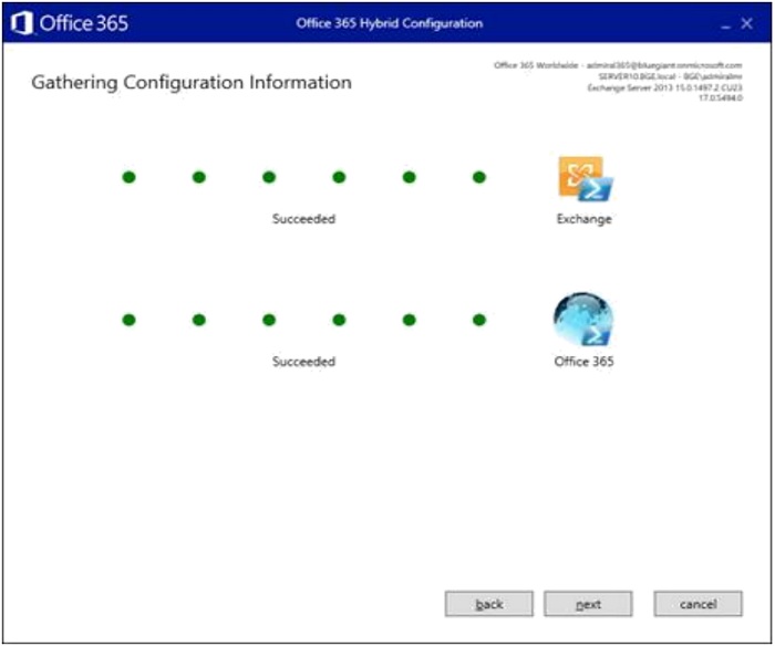 Gathering Configuration screen