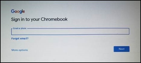 Přihlášení k počítači Chromebook pomocí účtu Google