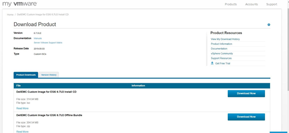 Custom ISO download screen