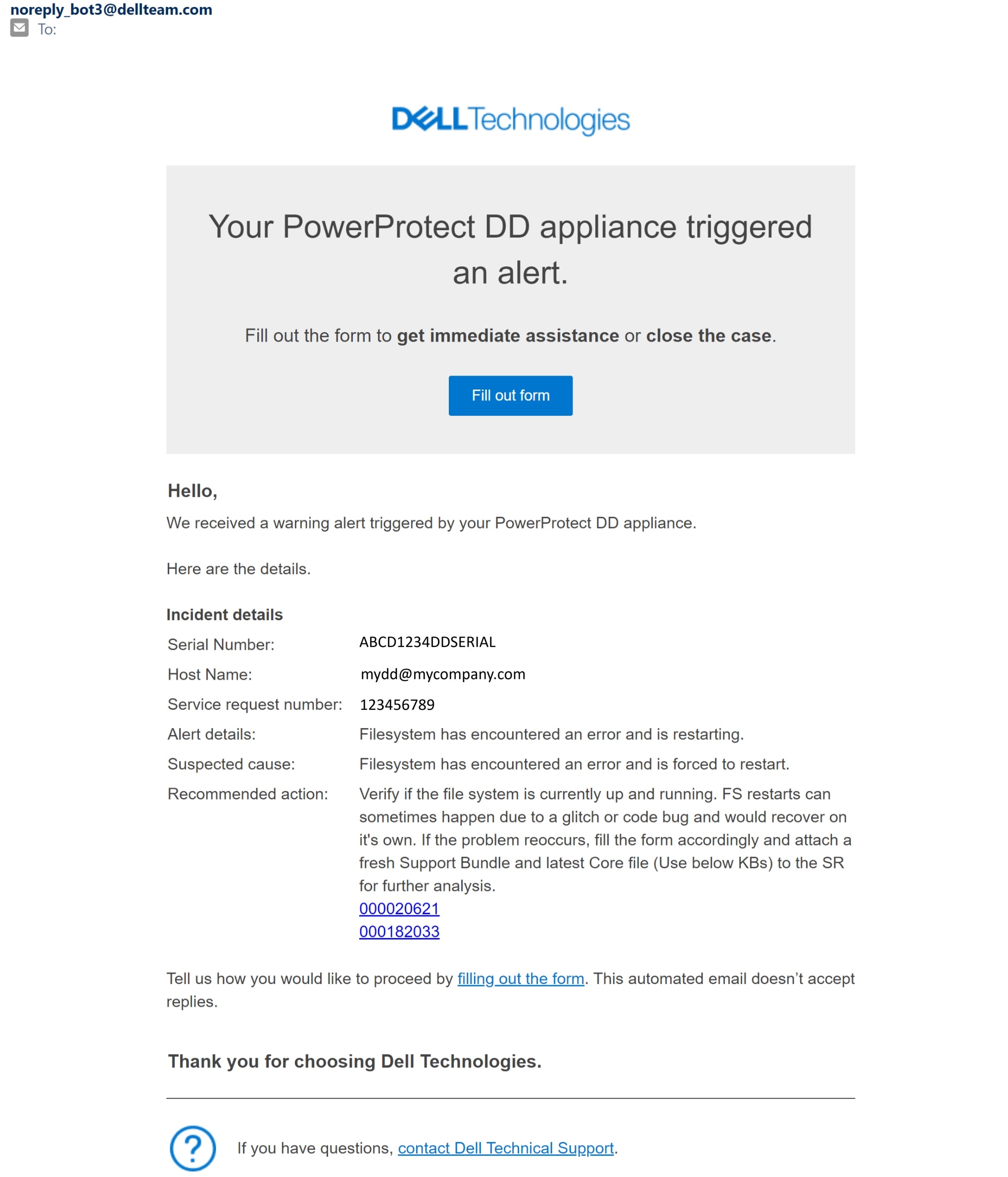 Beispiel für erste E-Mail
