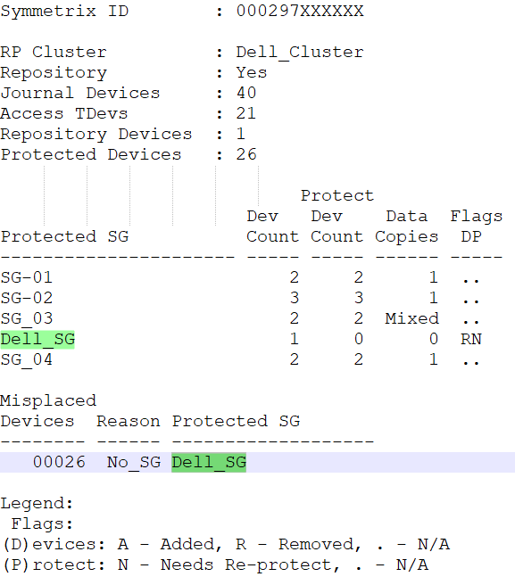 群集名称命令输出的屏幕截图