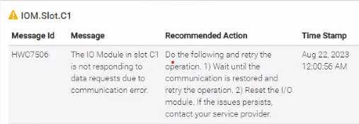 Módulo de E/S no slot C1