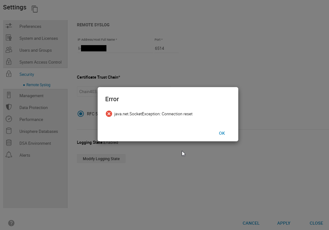 java.net.SocketException: Redefinição de conexão