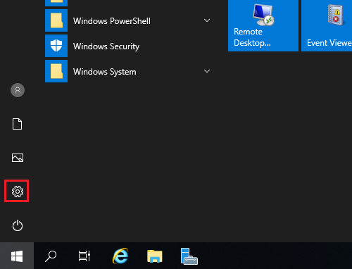 Dans le menu Démarrer de Windows :