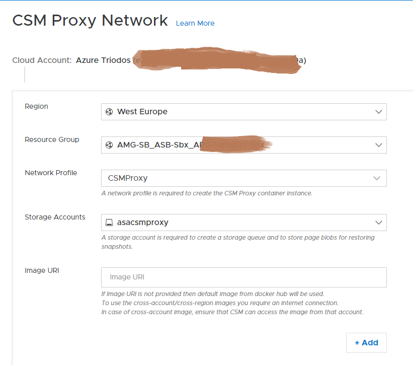 Page de configuration