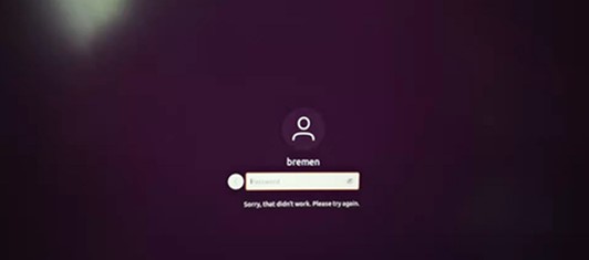 Tela de login do usuário Breman