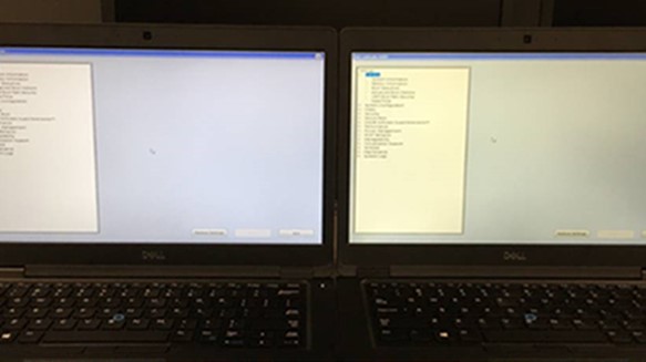 Yellowish color on the lcd panel of a laptop