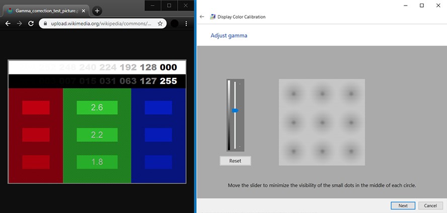 Adjusting gamma settings in Windows 11 and Windows 10