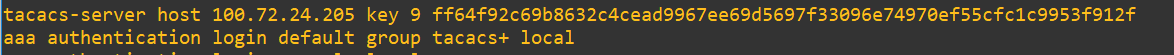 Add or Verify the TACACS+ configuration