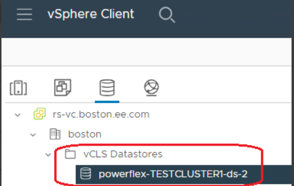 Zobrazení datových úložišť vSphere