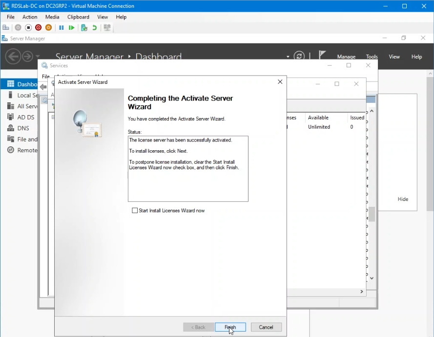 Usuń zaznaczenie pola wyboru Uruchom teraz Kreatora instalacji licencji