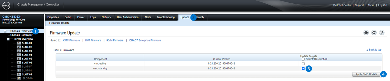 CMC-Updateseite