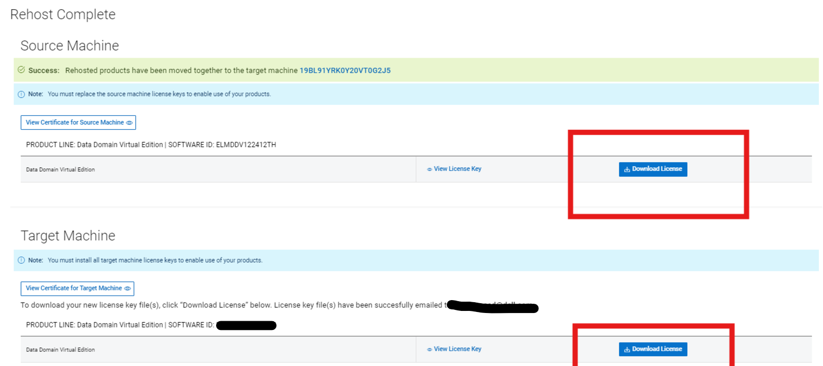 Page de téléchargement