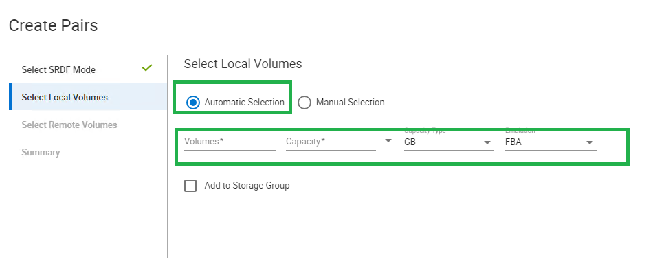 Automatisch lokaal volume selecteren  