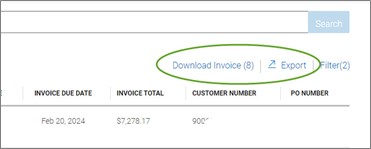 Download delle fatture