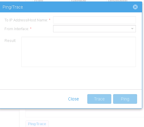  Ping/Trace via Unisphere