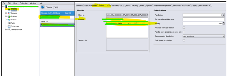  Obrazovka vlastností klienta