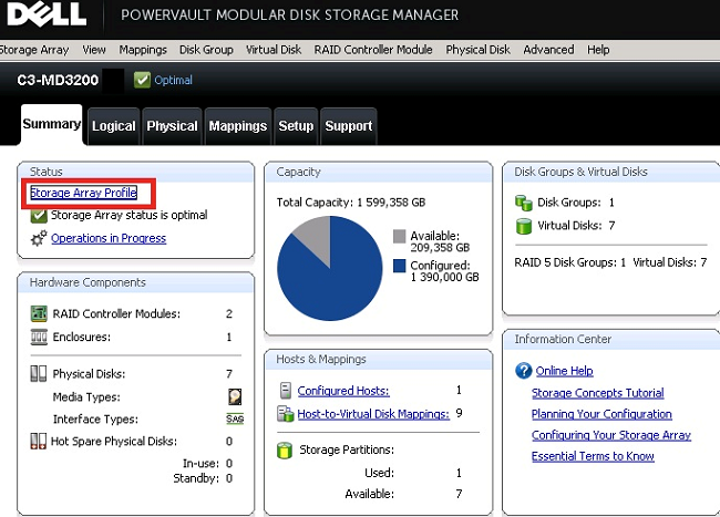 MDSM-Storage Array-profiel>