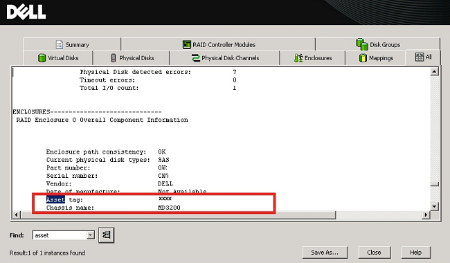 Recherche du numéro de série 