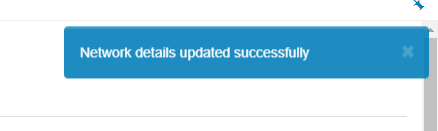 Network settings successfully applied