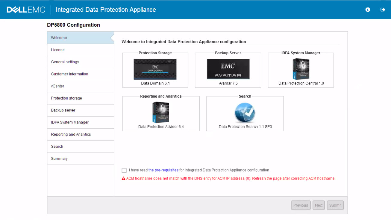 IDPA-implementatiewizard met fout