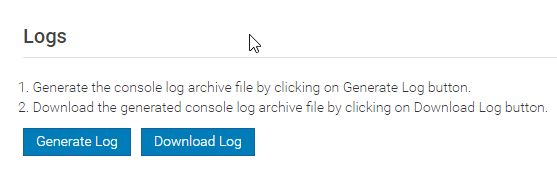 Download logs view