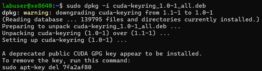 >&nbsp;sudo dpkg -i cuda-keyring_1.0-1_all.deb