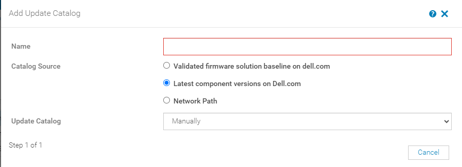 Latest Component Versions on Dell.com catalog
