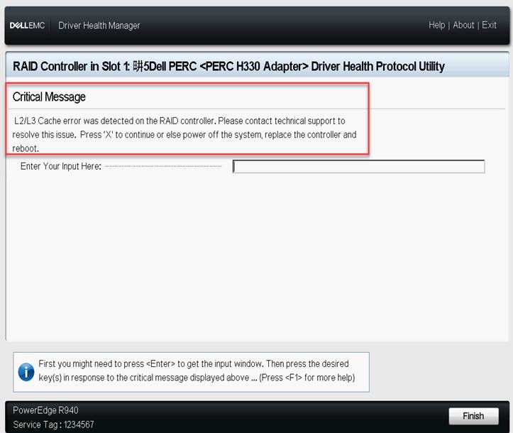 raid controller - driver health manager