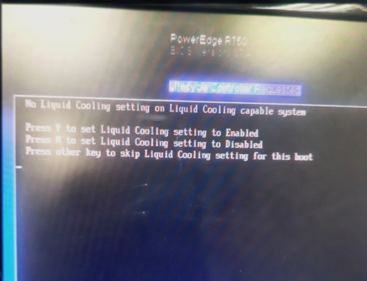 Liquid Cooling setting capable system error during POST with no left control panel