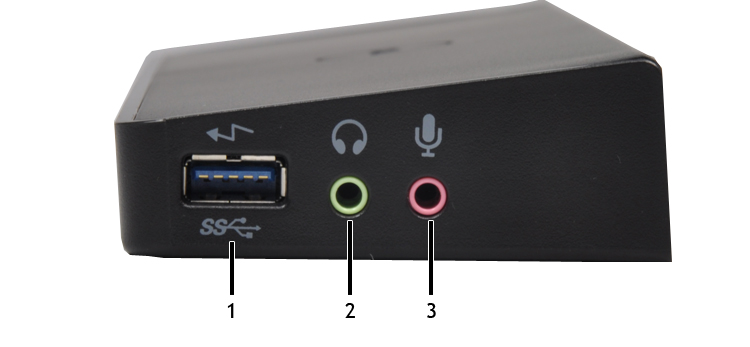 Right view of Dell SuperSpeed USB 3.0 docking station