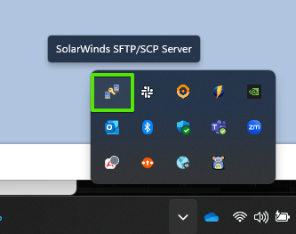 Starten des SolarWinds SFTP/SCP-Servers