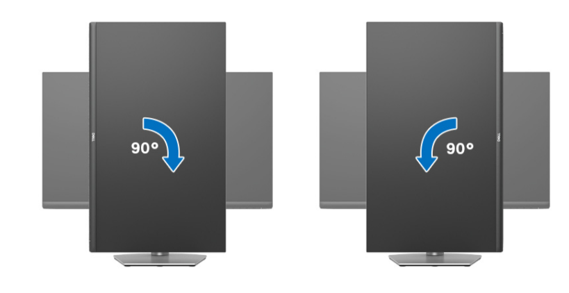 Obrót monitora Dell S2721QSA