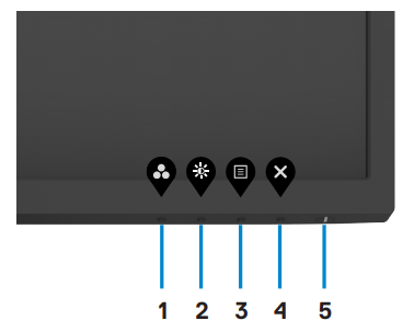 Painel frontal do Dell SE2422H Buttons.png