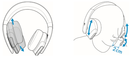 Alienware Gaming-Headset AW310H Kopfbügel anpassen