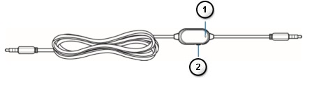 Cable de audio de los auriculares para juegos Alienware AW310H